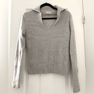 Club Monaco Cashmere Polo V-Neck Long-sleeve Sweater